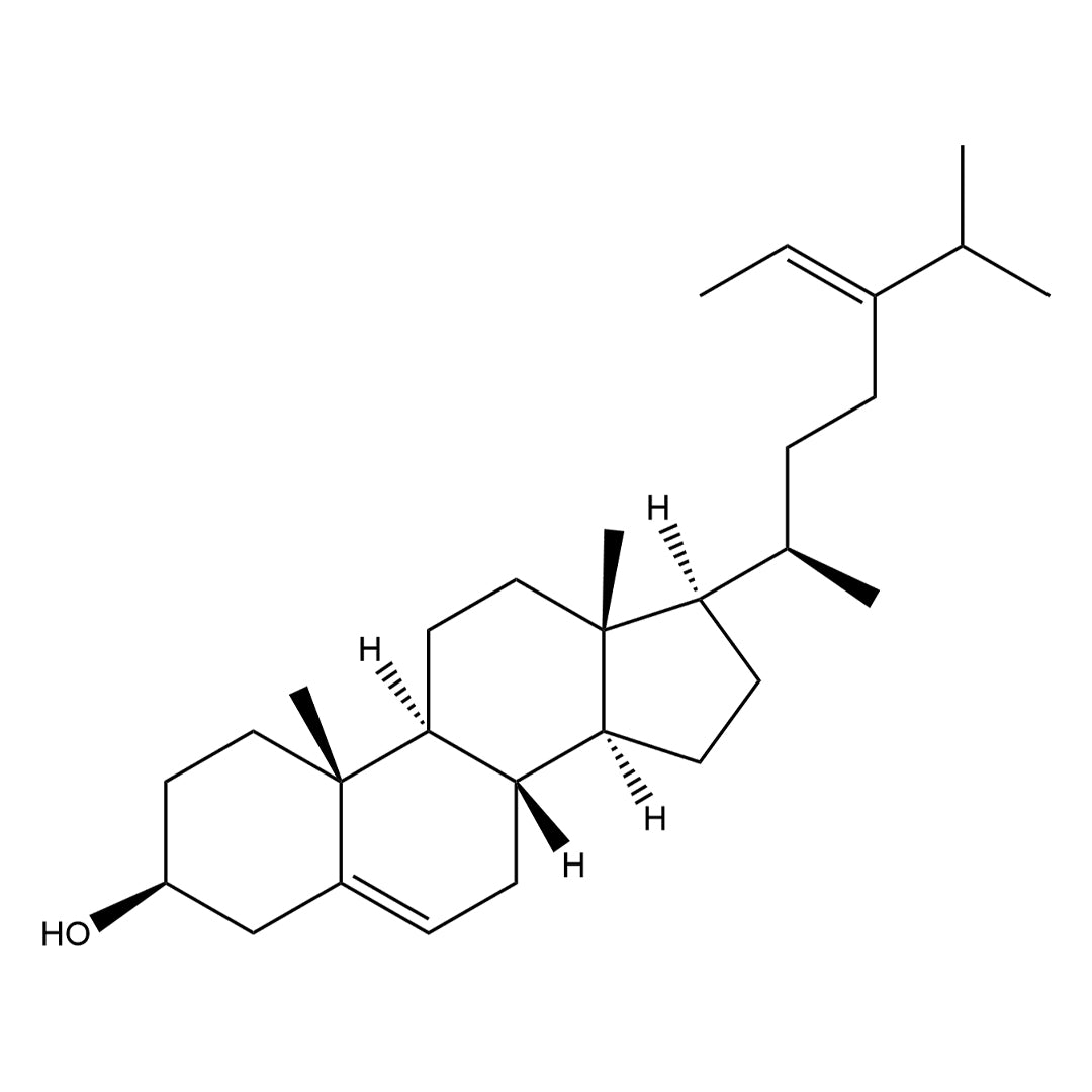 Chemical structure of Fucosterol (14510): a plant sterol with antioxidant properties. Enhances mRNA transfection efficiency in LNPs.
