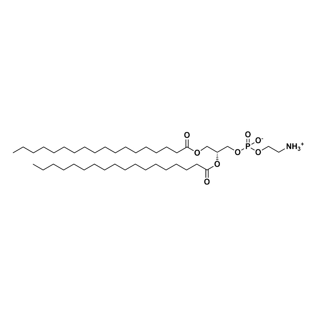 Chemical structure of DSPE (26452): a zwitterionic lipid for liposomal drug and gene delivery. Conjugatable with PEG or PCB for stealth liposomes.