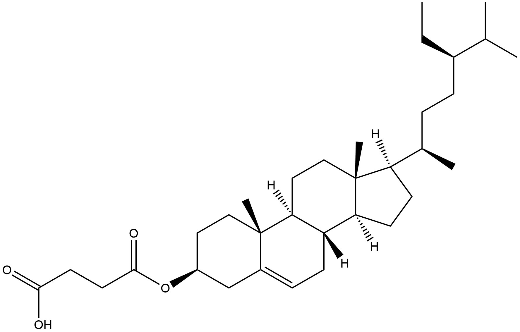 Chemical structure of Beta-sitosterol hemisuccinate (B-STEMS) (14401): pH-responsive Beta-sitosterol derivative that enhances mRNA transfection