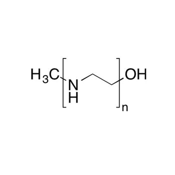 Chemical structure of PEI 250000 (24314): a high-charge cationic polymer for anionic substrate binding. Improves dye adherence.